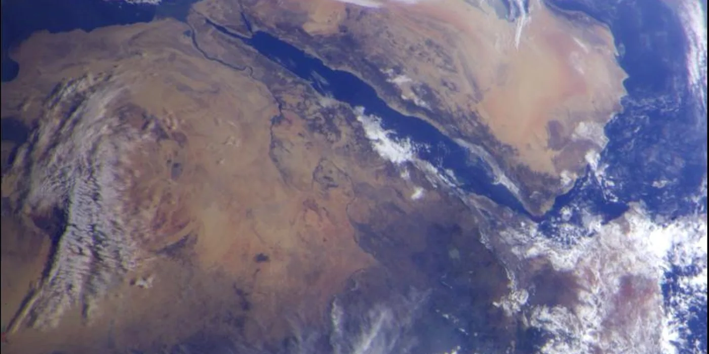 Northeast Africa, the Red Sea and the Arabian Peninsula seen from space. Image: NASA/JPL.